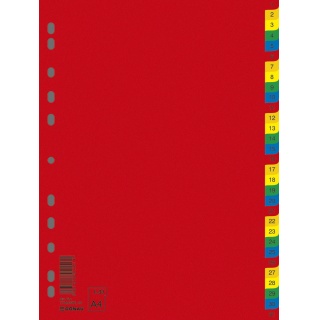 Registar PVC  A4 , 5,10,31,A-Z  stranica sortiranih boja