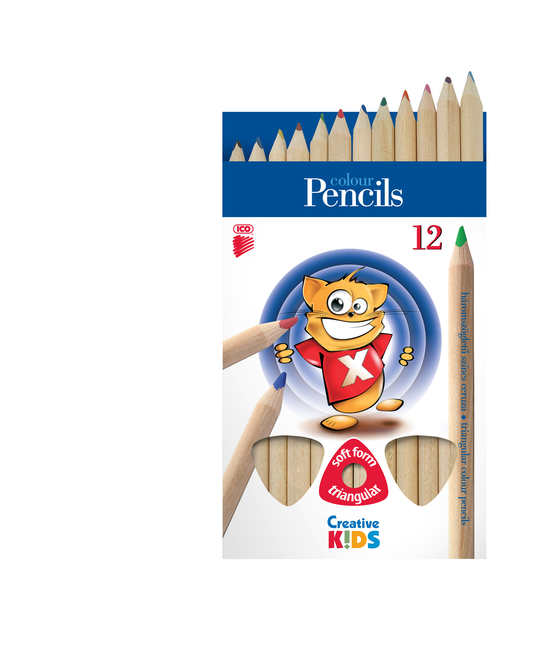 Bojice drvene Triangl Creative kids 12/1