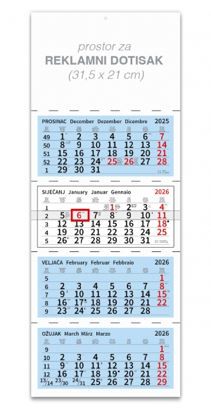 ČETVERODJELNI KALENDAR 